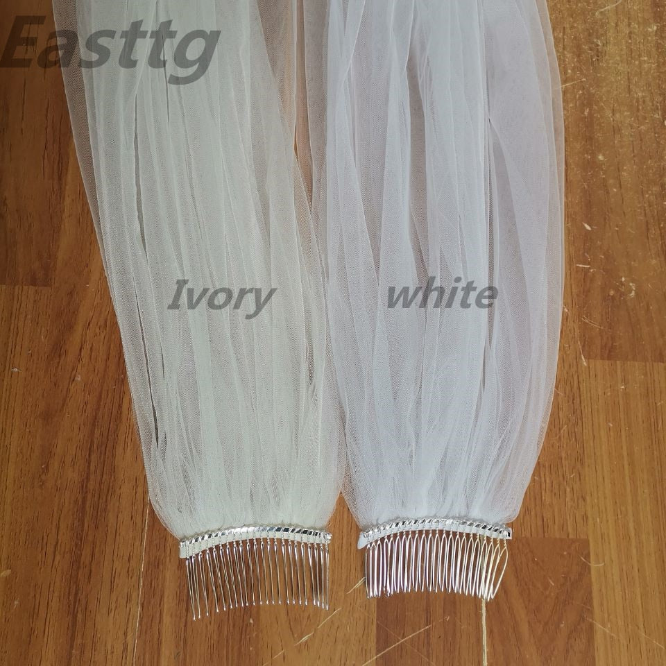 One Layer Lace Edge Veil With Comb VeilsGalore