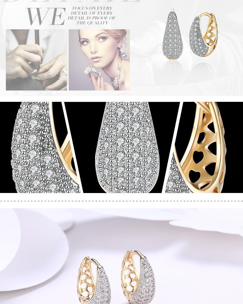 Gold Color Hyperbole Design Earrings - VeilsGalore