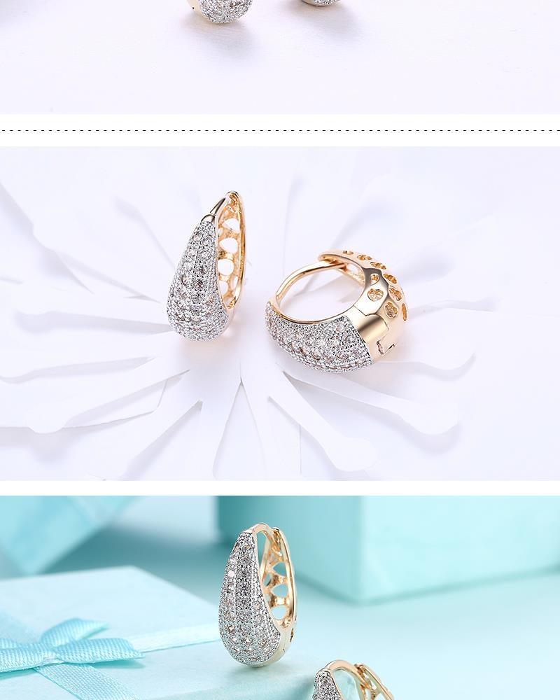 Gold Color Hyperbole Design Earrings - VeilsGalore