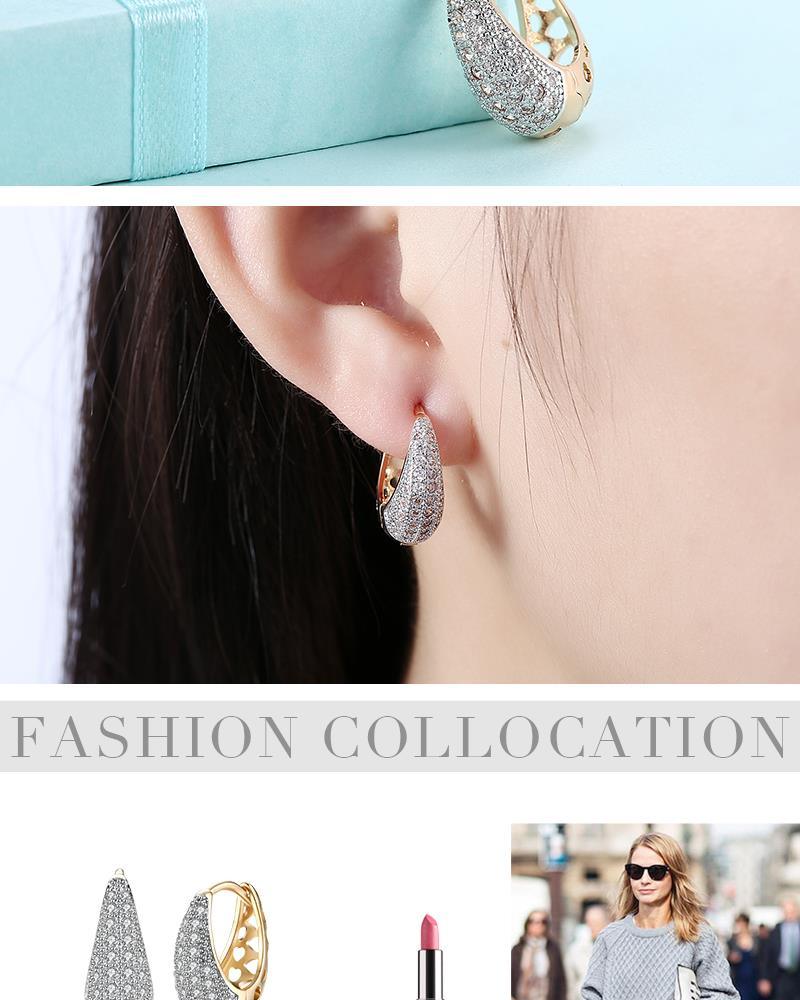Gold Color Hyperbole Design Earrings - VeilsGalore
