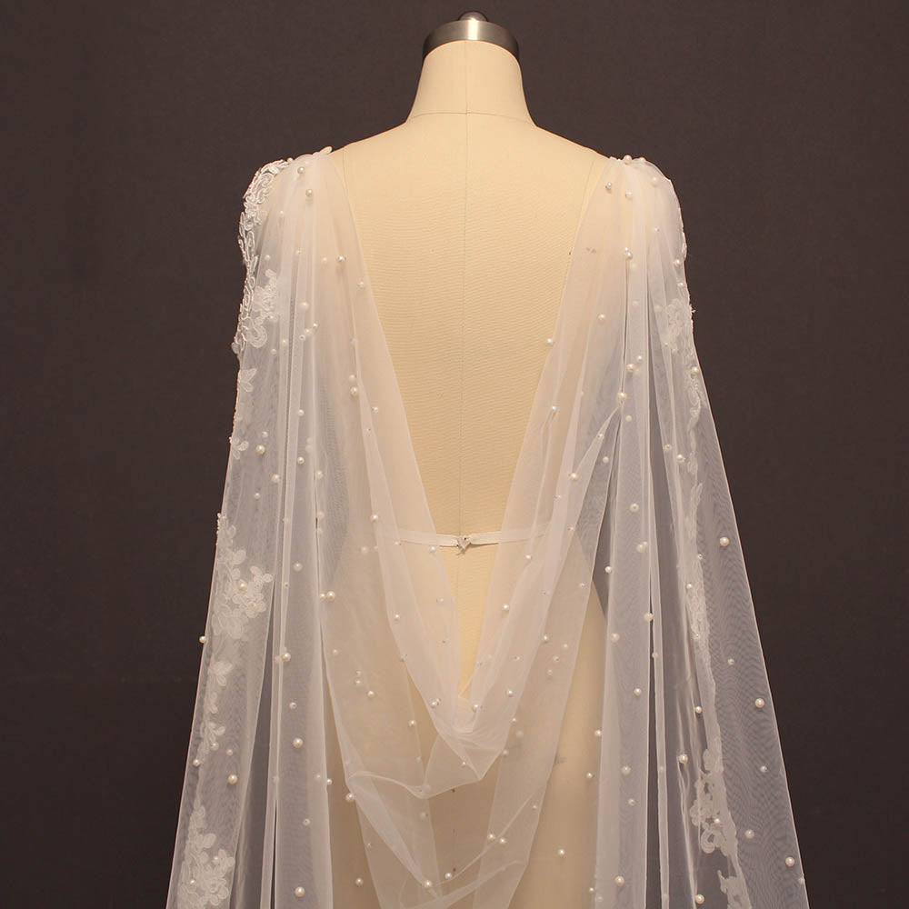 Lace Edged Bridal Shawl