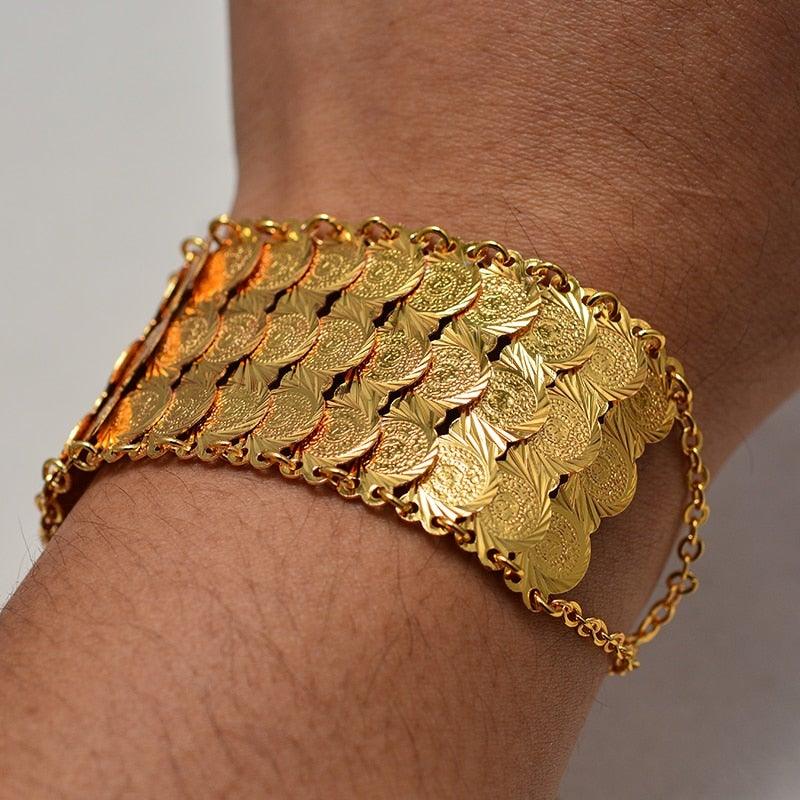 Gold Color Coin Bracelet - VeilsGalore