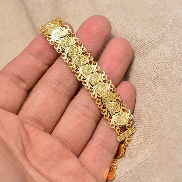 Gold Color Coin Bracelet - VeilsGalore