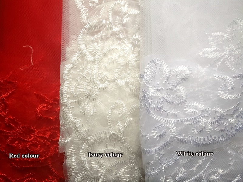 One Layer Veil with Lace Edge