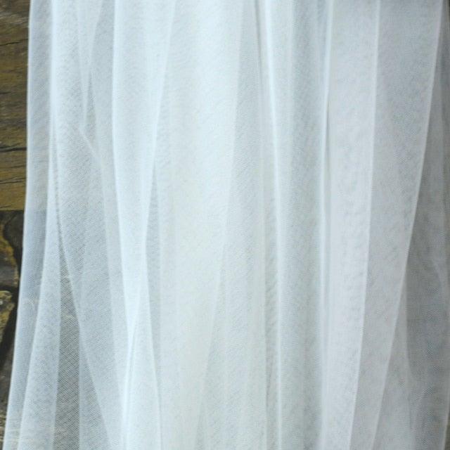 Cathedral Wedding Veil with Pearl Mantilla - VeilsGalore