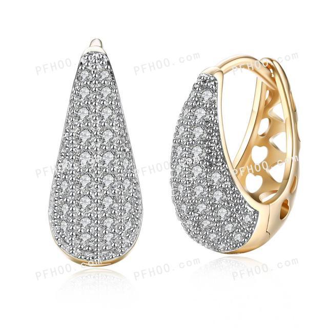 Gold Color Hyperbole Design Earrings - VeilsGalore