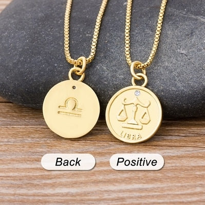 Zodiac Letter Constellations Necklaces