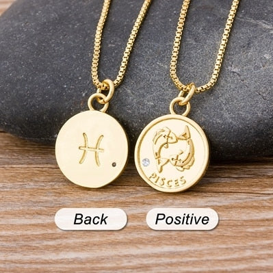 Zodiac Letter Constellations Necklaces