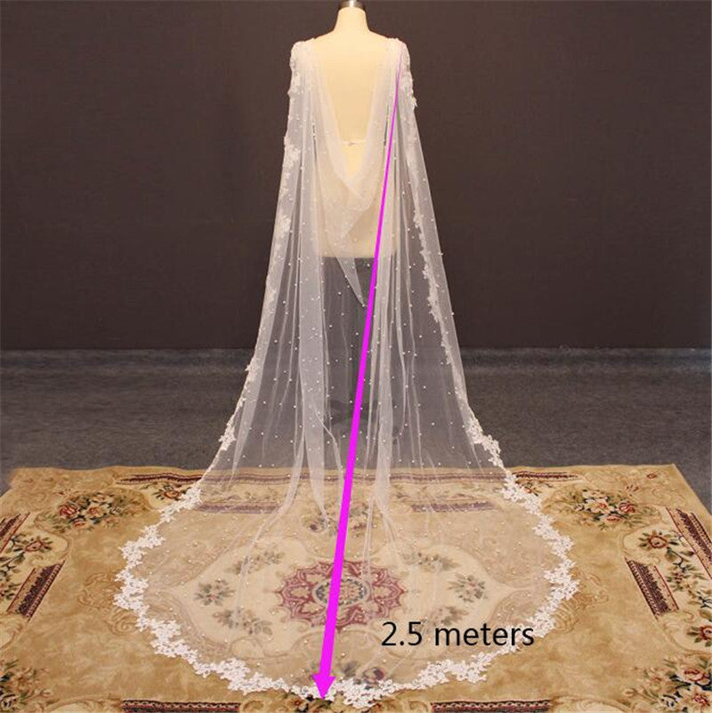 Lace Edged Wedding Cape
