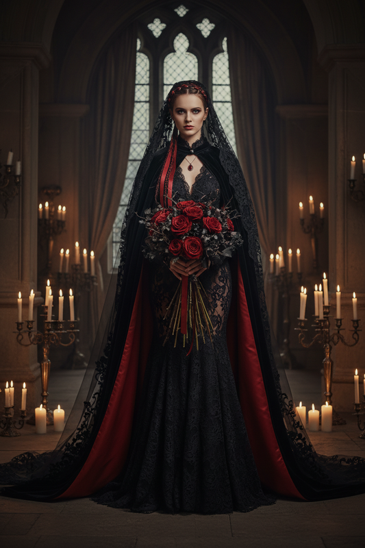 Black Veils for Halloween