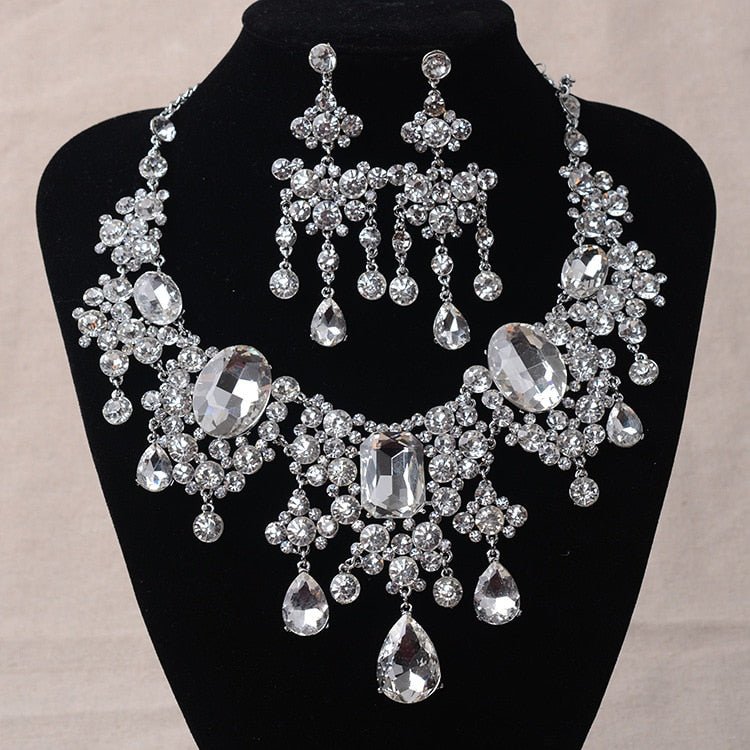 Big Rhinestone Statement Necklace