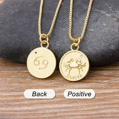 Zodiac Letter Constellations Necklaces