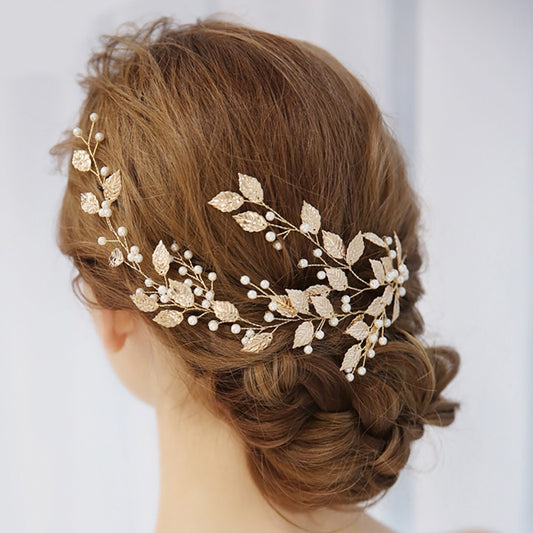 Alloy Leaf Bridal Headdress